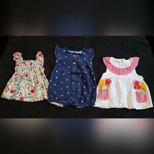 Colorful Baby Rompers and Dress Set